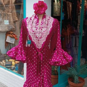 TRAJE DE FLAMENCA CANASTERO CON SUBIDA