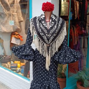 TRAJE DE FLAMENCA CANASTERO CON SUBIDA