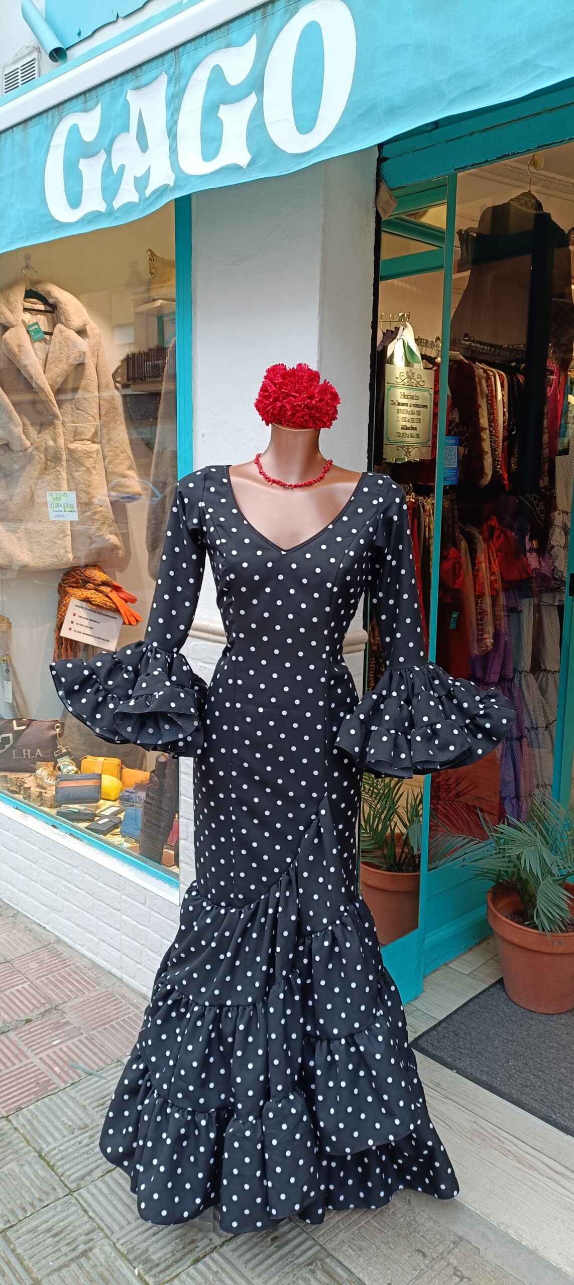 TRAJE DE FLAMENCA CANASTERO CON SUBIDA - Imagen 2